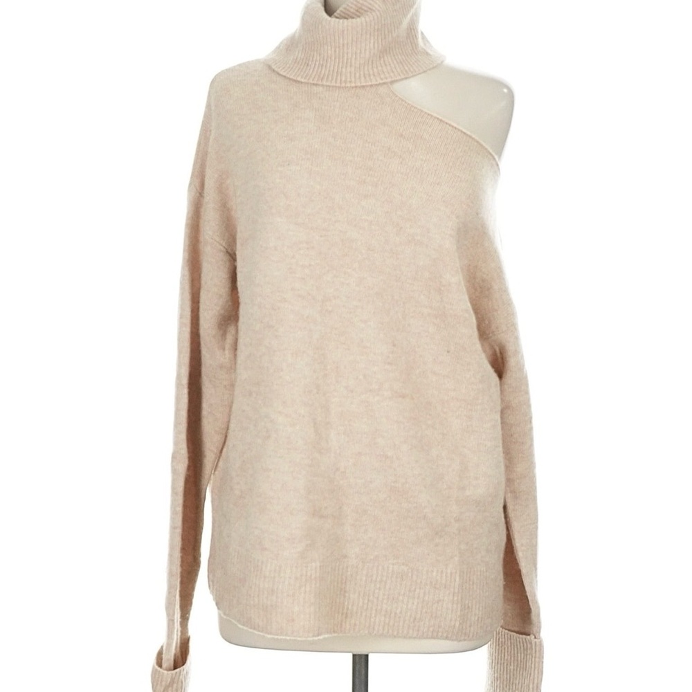 PAIGE Off-the-Shoulder Cream Sweater